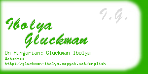 ibolya gluckman business card